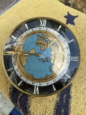 OROLOGIO DA SCRIVANIA METÀ SECOLO IMHOF WORLD TIME 6” RARO NERO