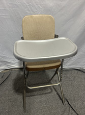 Vintage Cosco Kids Children's Highchair Mid Century Mod Metal