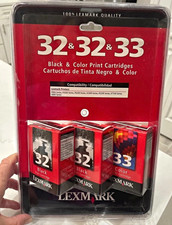 Lexmark Genuine 32 33 Inkjet Cartridges Black/Tri-Color for P/X Series