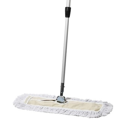 24 Inch Commercial Cotton Dust Mop & Floor Sweeper | Extendable metal handle ...