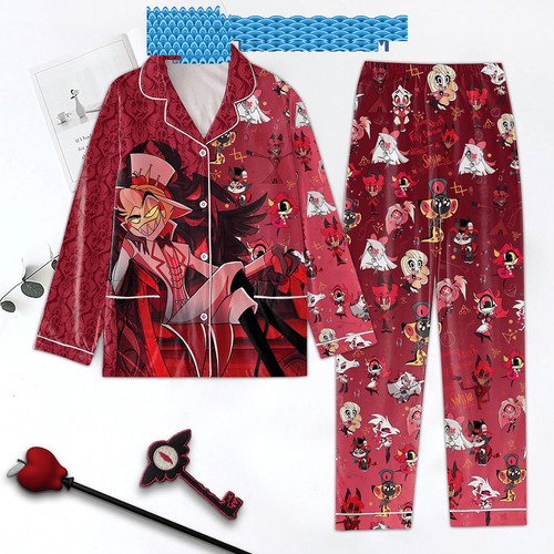 Hazbin Hotel Anime Satin Pyjama Set - Bild 2 von 3