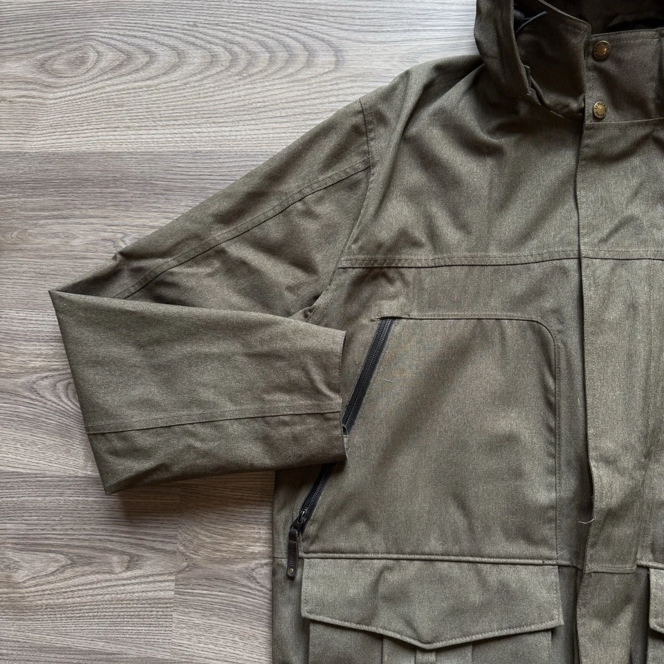 Filson Elliot Bay Jacket Green Wool Blend Size XL Outdoors Fishing Fly Utility - Image 3 of 4