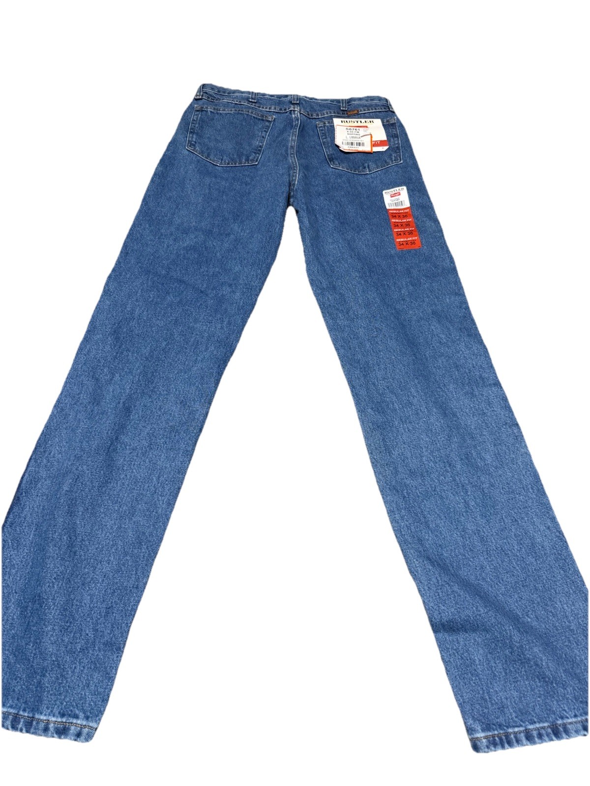 NWT Wrangler Rugged Wear Jeans Mens 34x36 Blue Regular Fit Pants thumbnail 3