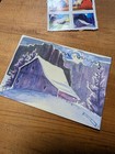 ACEO original watercolor landscape Barn Farmland Americana ExplorationCreations  — photo 2