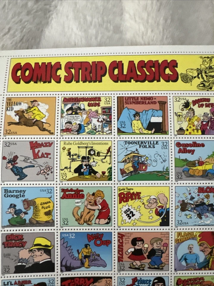 1995 Sheet Of 32 Cents Comic Strip Classics Stamps Unused - Image 3 of 4