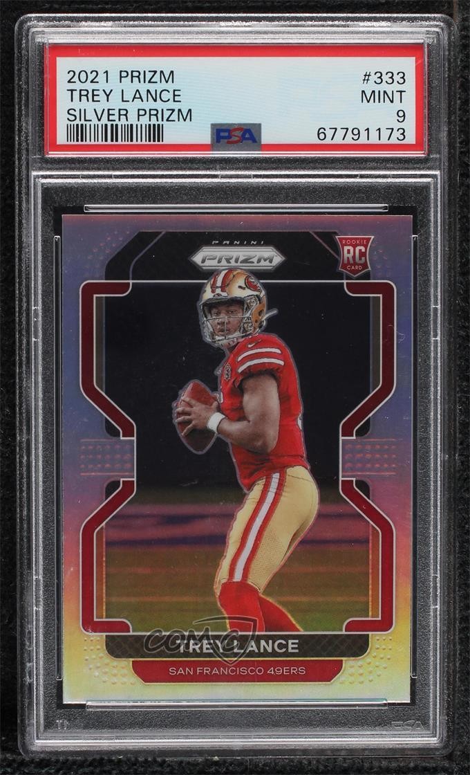 2021 Panini Prizm Rookie Silver Prizm Trey Lance #333 PSA 9 MINT 0z9d