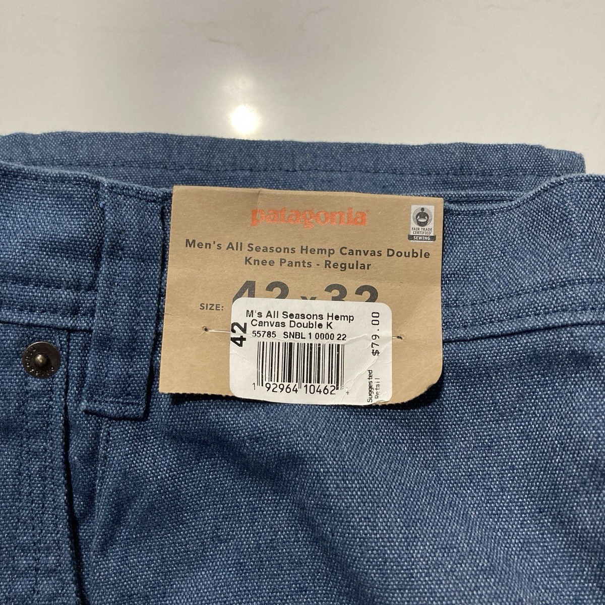 Patagonia All Seasons Hemp Canvas Double Knee Pants Men's 42x32