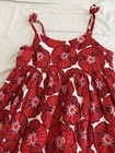 Janie And Jack Red Poppy  Floral Shift Dress Size 6 — photo 4