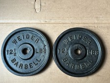 Vintage WEIDER B Barbell (2)12.5lb Standard T...