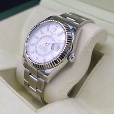 Rolex Sky-Dweller Men's 42MM 326934 18K White Gold Fluted & SS 2017 Complete!!!! 4