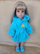 Handgemachte Puppenkleidung Frottee Bademantel für 40-50 Cm Götz Puppen NEU