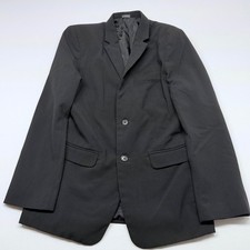 Calvin Klein Boy Black Regular Fit Two Button Stretch Blazer Jacket size 20