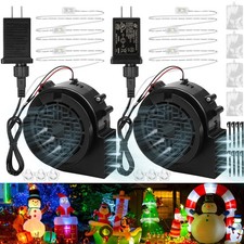 Hahood 2 Set Christmas Inflatable Blower 1.2A Inflatable Fan Replacement Air ...
