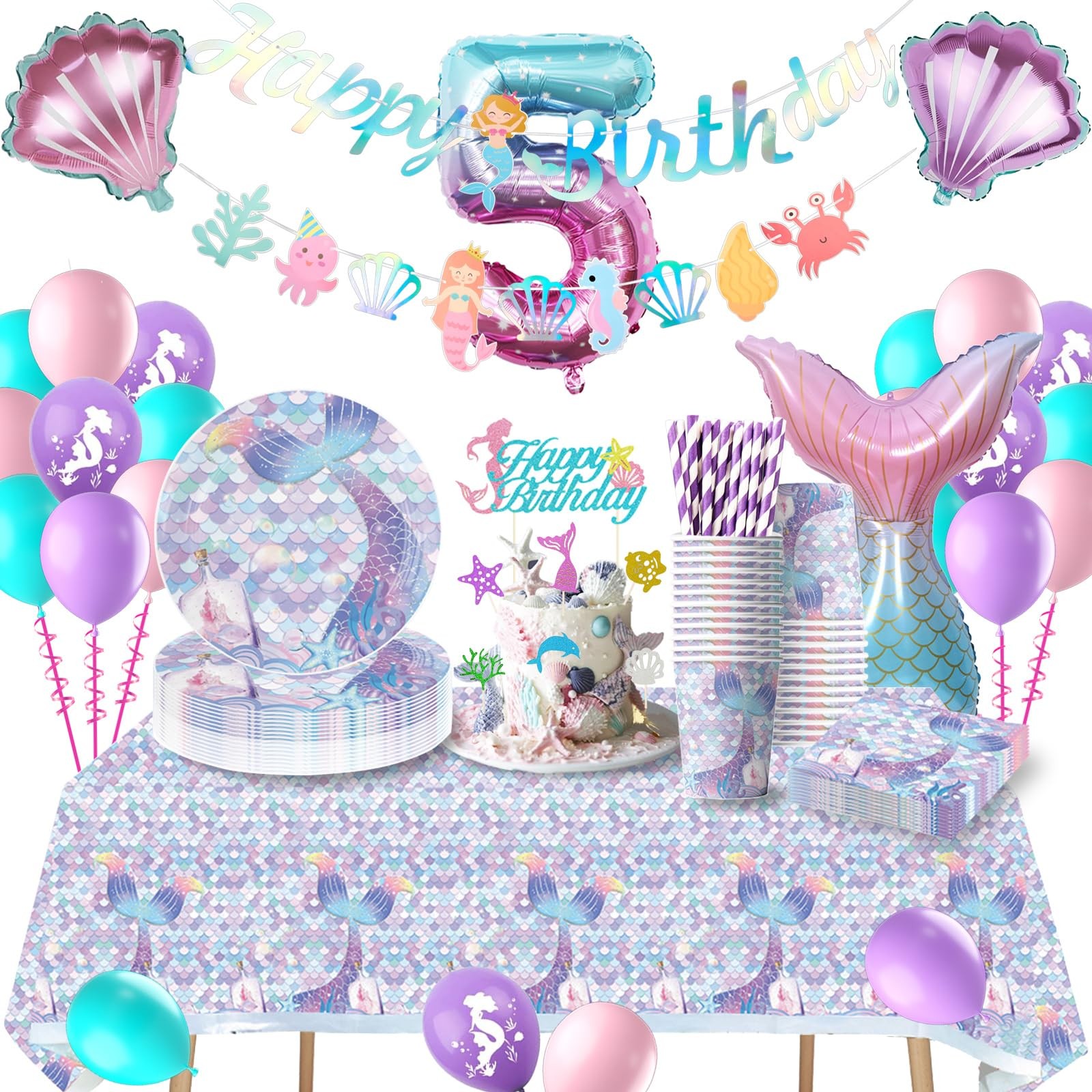 Décorations Anniversaire Fille Sirène 5 Ans pour Émerveiller votre Princesse