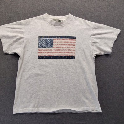 Vintage American Eagle Outfitters Single Stitch T Shirt Made in USA Gray Large
