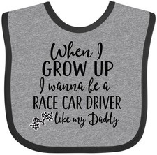 Inktastic Future Race Car Driver Like Daddy Baby Bib Childs Clothing Infant