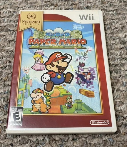 Super Paper Mario Nintendo Selects Edition (Nintendo Wii, 2007) CIB - Tested