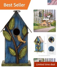 Bird Houses for Outside, 9.7" H Hanging Bird House for Outdoor, Patio Garden ...