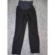Spanx Mama Ankle Jean-ish Leggings Black Maternity Pants Medium Over Belly