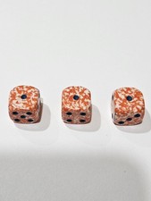 CHX OOP Chessex D6 12mm Speckled Tangerine Rpg Ad&d Dice 120324@ Lot of 3