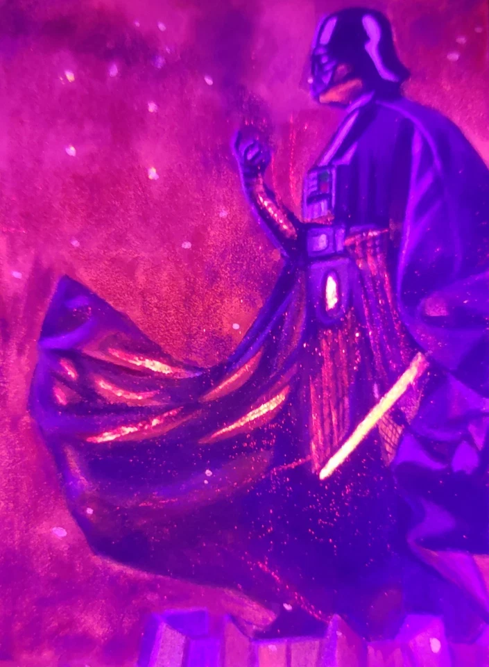 ACEO ORIGINAL DIBUJADO A MANO 1/1 U.V. BOCETO, Star Wars Darth Vader Firmado por el artista Foto 2 de 4