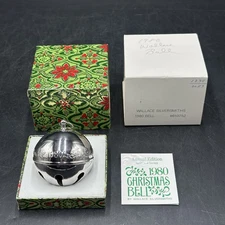 Wallace Silverplate 1980 ANNUAL SLEIGH BELL Christmas Ornament