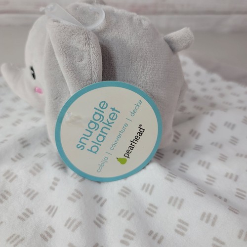 Pearhead Elephant Lovey Plush Gray 13" Snuggle Blanket Satin Security Sooth NWT - Picture 8 of 10