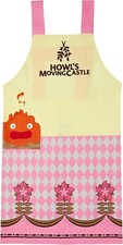 Image of Marushin Studio Ghibli Howl's Moving Castle Calcifer Pink Apron One Size Japan