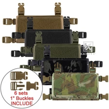 KRYDEX Tactical Placard Holder Micro Fight Chassis for Chest Rig Plate Carrier
