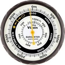 Vixen 46811 Black Altimeter Analog Barometer Attached