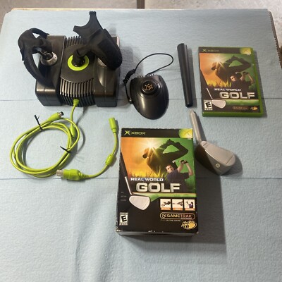 RARE Real World Golf Microsoft Xbox With Game Trak Direct Motion Accessories