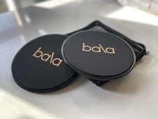 BALA Fitness Ab Exercise Floor Sliders 7" Diameter (set of 2) Black In Bag