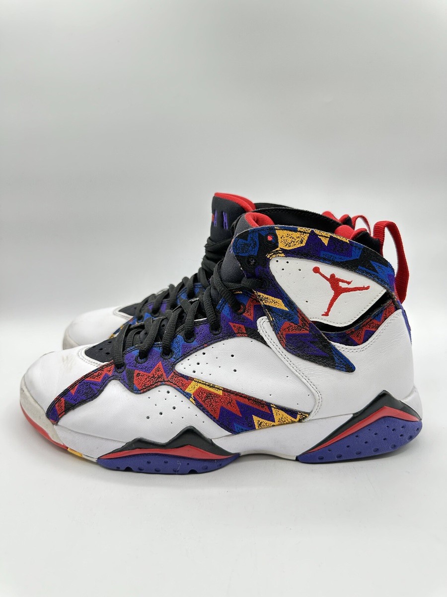 Nike Men's Air Jordan 7 Retro Nothing But Net Size 8.5 White Nike Men's Air Jordan 7 Retro Nothing But Net Size 8.5 White