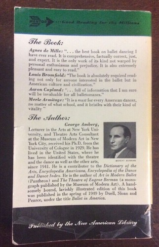 Ballet A Mentor Book 1953 PB George Amberg BookGnu - Imagen 2 de 12