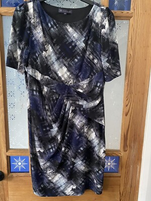 M&S Marks And Spencer Size 12 Petite Stretch Dress Twist Wrap