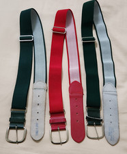 Lot 3 Adjustable Baseball Belts Red Green Adult