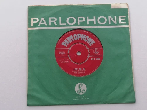 THE BEATLES ORIG 1963 RED PARLOPHONE LOVE ME DO   45-R 4949 KT TAX CODE