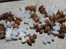 Spiral Glass Frosted Brown Chess Individual Replacements Pieces UPick 2 1/8"KING