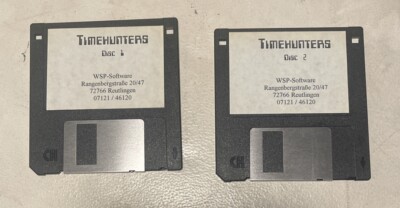 TIMEHUNTERS Mad Data / WSP-Software Computerspiel DOS PC 1995 90er 90s - Rarität