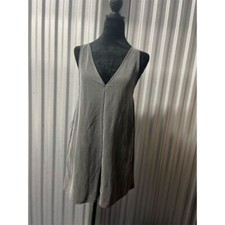 Zara Romper Women's S Gray V-Neck Sleeveless