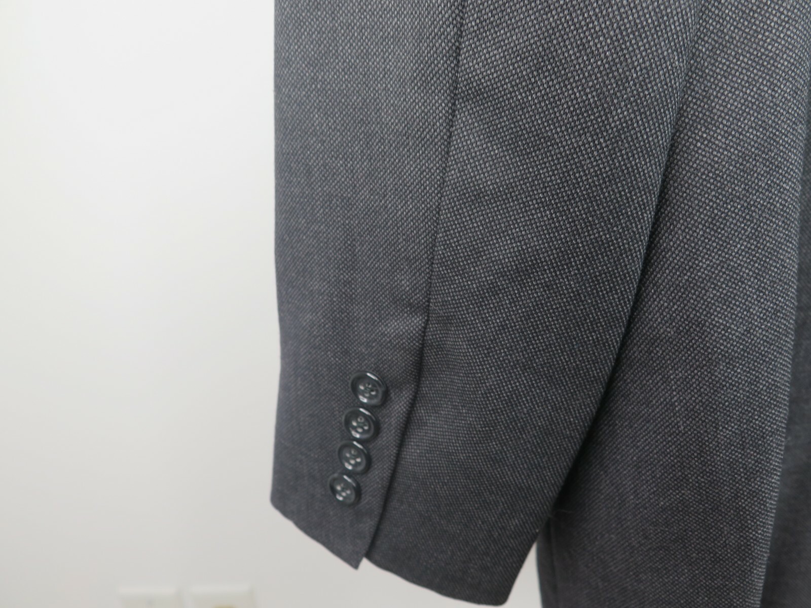 Hickey Freeman Suit Jacket Gray Solid Size 40 R - image 5