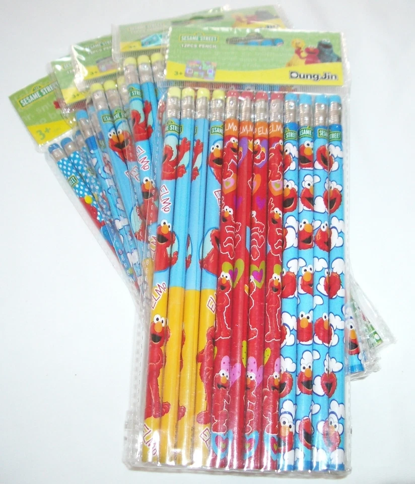 Elmo Sesame St Wooden Pencil Boys & Girls Birthday School Party Favor Bag Filler - Image 2 of 4