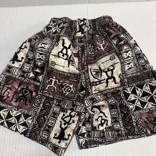 Island Wear Hawaiian Boys Shorts M Medium Size 4 Brown Hawaii Turtle - Picture 2 of 6