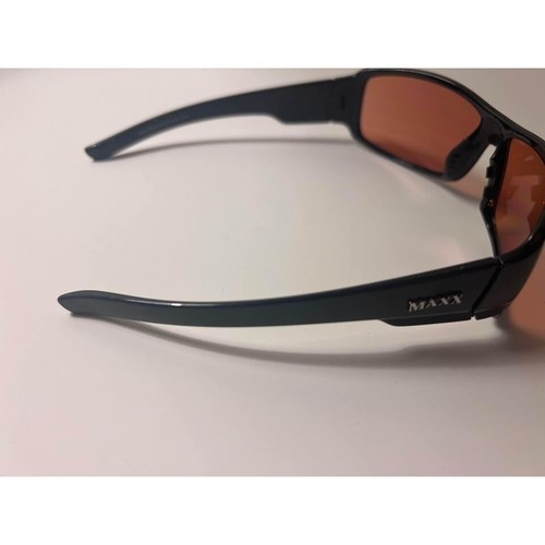 Maxx Major Riding Sunglasses Black with High Definition Amber Lens Sport Golf - Picture 3 of 4