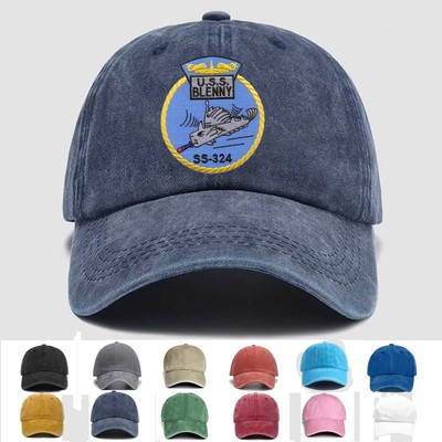 Custom Embroidered Hat SS-324 USS Blenny, Veteran Cap, Trucker Hat, Gift Idea