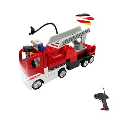 RC ferngesteuertes Feuerwehr-Auto aus Bausteinen mit Akku, DIY Fahrzeug-Modell