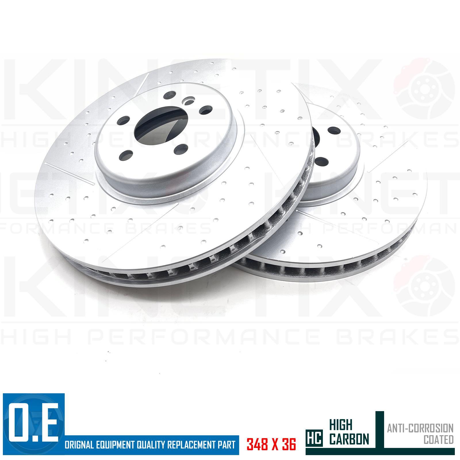 FOR BMW X3 M40i G01 DIMPLED GROOVED FRONT BRAKE DISCS BREMBO PADS
