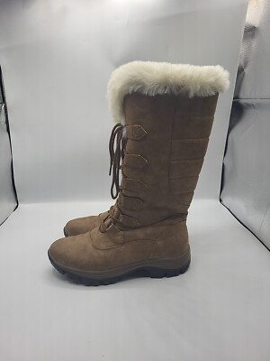 Apres Lamo Women's Ayala Boots Chestnut Size 7 Suede Water Resistant 