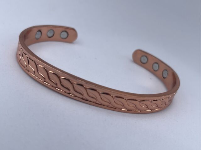 Magnetic Copper 100% Bracelet Therapy Arthritis Pain Relief Bangle Magnetic Copper 100% Bracelet Therapy Arthritis Pain Relief Bangle