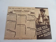 1939 NY World's Fair Flyer Booklet Advertising The "Railroads On Parade" Exhibit